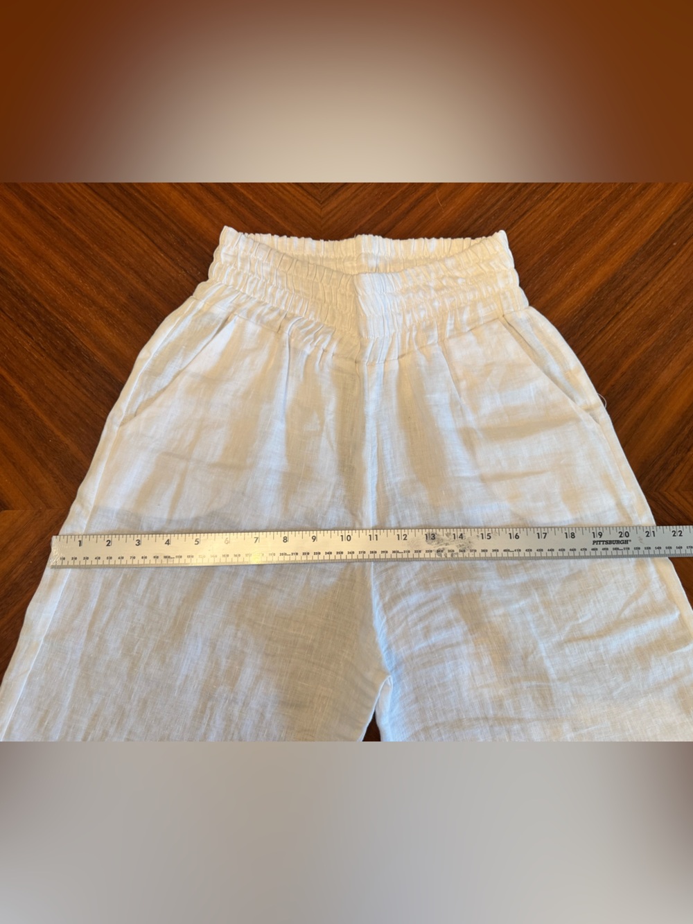 Marci Vago White Linen Resort Pants Size S - Picture 9 of 15